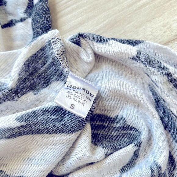 Monrow Denim Blue Camo Tank Top Size Small - Picture 3 of 4